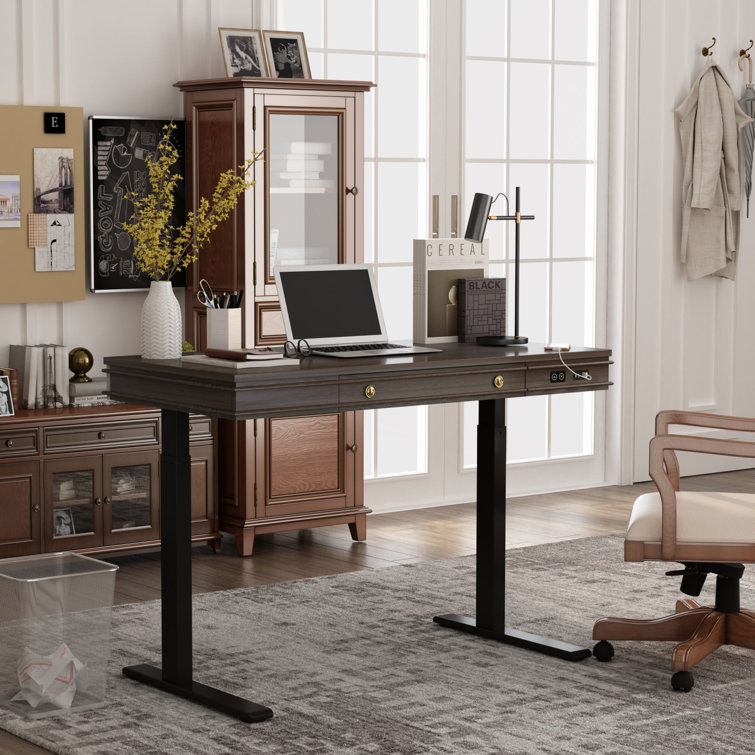 Inbox Zero Dojno Height Adjustable Standing Desk & Reviews Wayfair